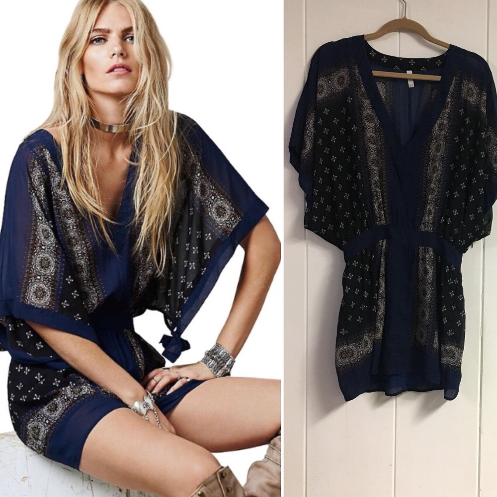 FREE PEOPLE • Boho Kimono Dress - Picture 3 of 16